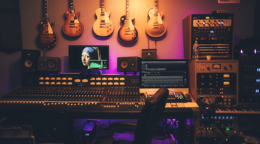 Jack Bodenstein recording in a Michigan studio